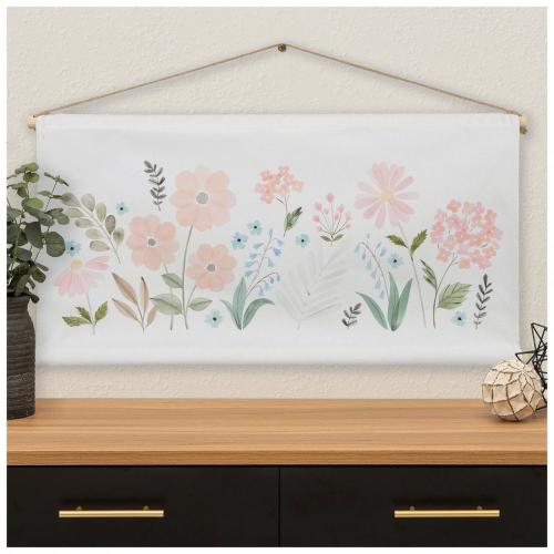 Watercolor Flowers Tapestry Canvas Wall Decor