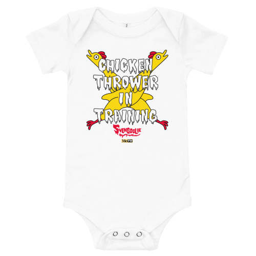 Svengoolie® Chicken Thrower In Training Baby Onesie