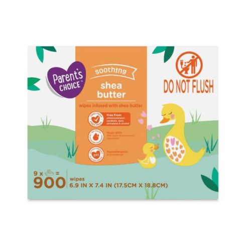 Shea Butter Baby Wipes, 900 Count - Free From Phenoxyethanol, Parabens, Phthalates, And Alcohol - Enriched With Soothing Shea Butter - Ultra Soft - Gentle On Skin - Hypoallergenic And pH Balanced
