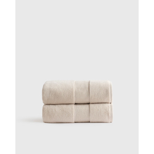 Classic Organic Turkish Cotton Bath Towel (Set of 2) in Ivory