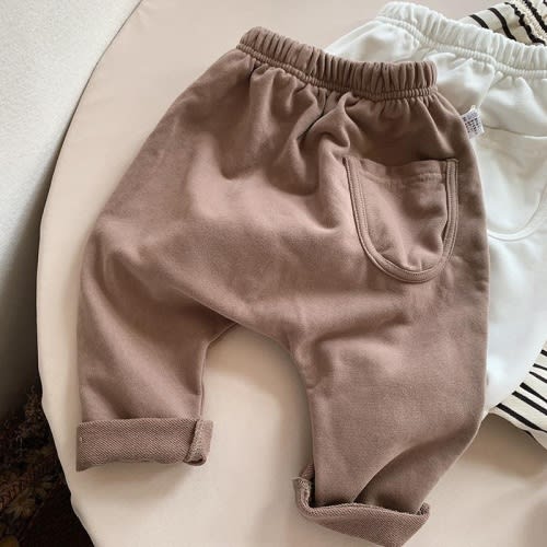 Baby Toddler Striped Solid Color Casual Pants 3-6 mo
