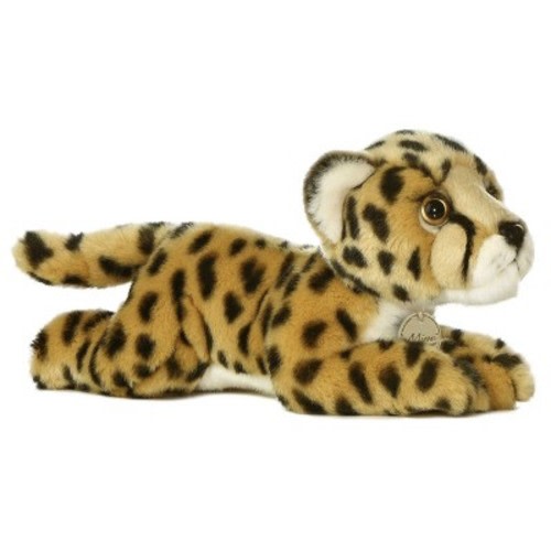 Aurora Medium Cheetah Miyoni Realistic Stuffed Animal Brown 11"