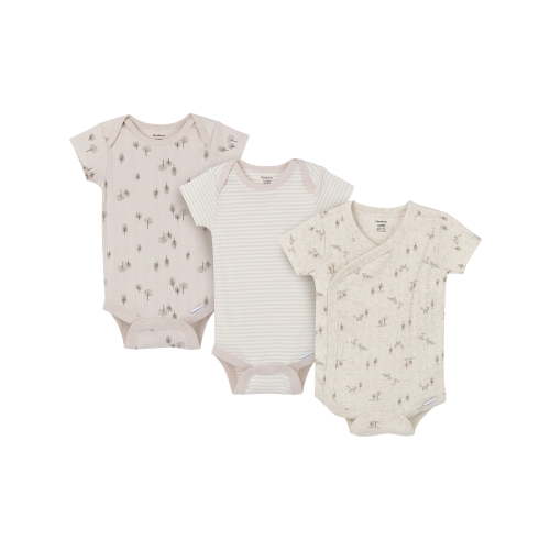 Gerber Gender Neutral Short Sleeve Variety Onesies, 3-Pack, Sizes Newborn - 6/9 Months