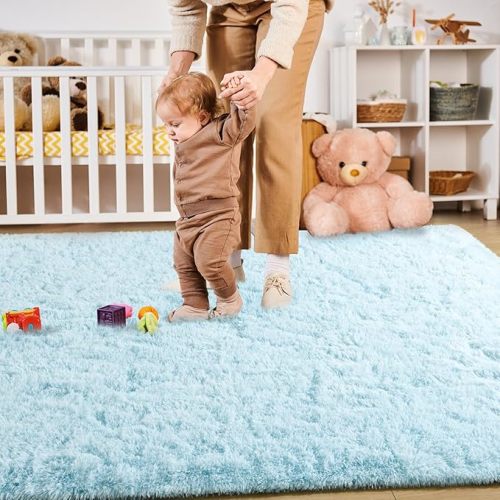 Merelax Soft Modern Indoor Large Shaggy Rug for Livingroom Bedroom Dorm Kids Room Home Decorative, Non-Slip Plush Fluffy Furry Fur Area Rugs Comfy