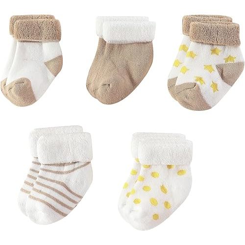 Unisex Baby Terry Socks 5-Pack for Baby boy and girl 0-12 Months Warm Cotton Socks