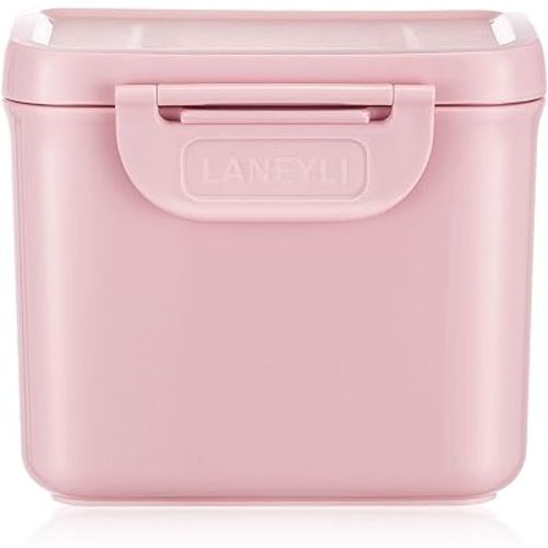 Formula Dispenser with Scoop Milk Powder Formula Containers for Travel Baby Food Storage and Snack Cup for Outdoor Activities On-The-Go Pink(Outer Box Capacity: 0.92 LB(420 g))