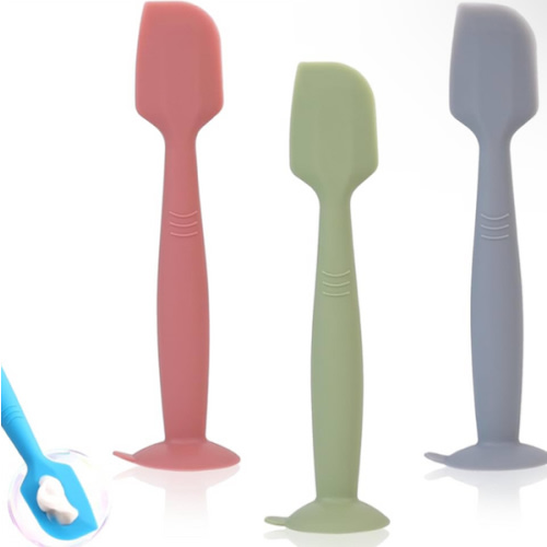 Baby Diaper Cream Spatula Applicator 3 Pack Butt Paste Spatula Soft Silicone,Diaper Rash Cream Applicator, Baby Essentials Must Haves Newborn Stuff (Red Green Grey)