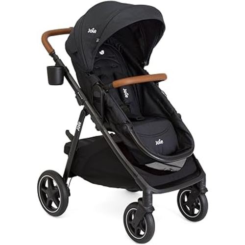 Joie Ginger lx 4-in-1 One-Hand Pramette Stroller - Easy Convertible Pramette and Stroller with a One-Hand Pramette Conversion, for Newborns to Toddlers (Shale)