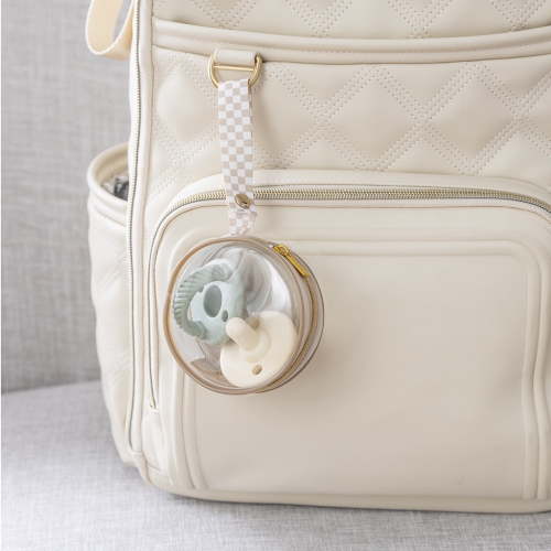 Itzy Ritzy Clean & Clear Paci Pod, Clear BPA Free Pacifier Storage Case, Attaches to Diaper Bag