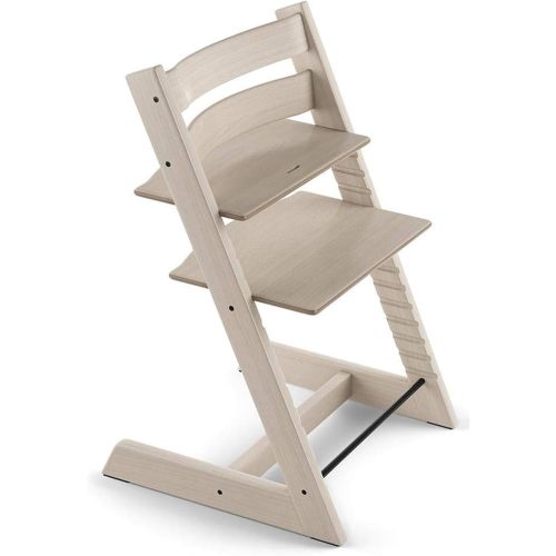 Tripp Trapp Chair from Stokke, Whitewash - Adjustable, Convertible Chair for Toddlers, Children & Adults - Convenient, Comfortable & Ergonomic - Classic Design | Convertible Chair for Toddlers, Children & Adults, Convenient, Comfortable & Ergonomic, Class