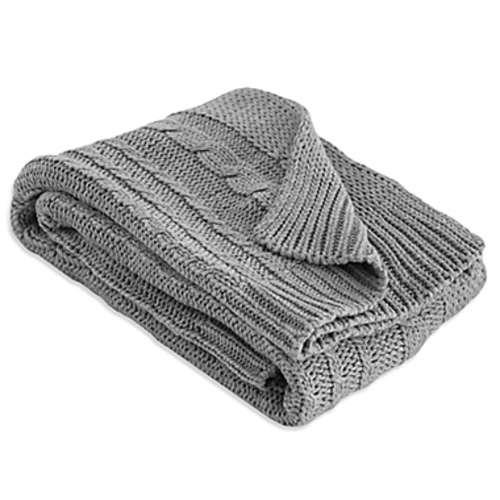 Burt's Bees Baby® Organic Cotton Cable Knit Blanket in  - Heather Grey