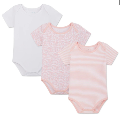 LAKE | Baby | Pima Cotton Pajamas | English Rose Baby Bodysuit Bundle