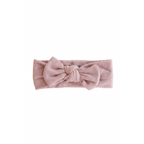 Vintage Rose Bamboo Waffle Knit Large Bow Headwrap