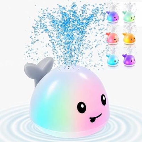 Gigilli Baby Bath Toys, Light up Whale Bath Toys for Babies Kids Ages 1-3