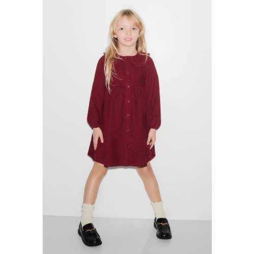CORDUROY DRESS WITH PETER PAN COLLAR