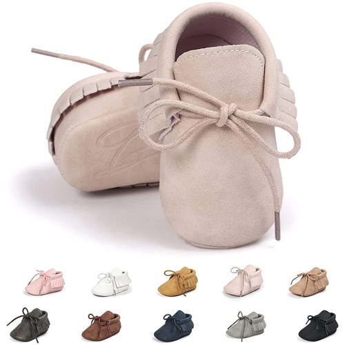 Baby Loafers Boys Girls Infant Shoes Soft Sole Tassels Moccasins Anti-Slip Crib Shoes