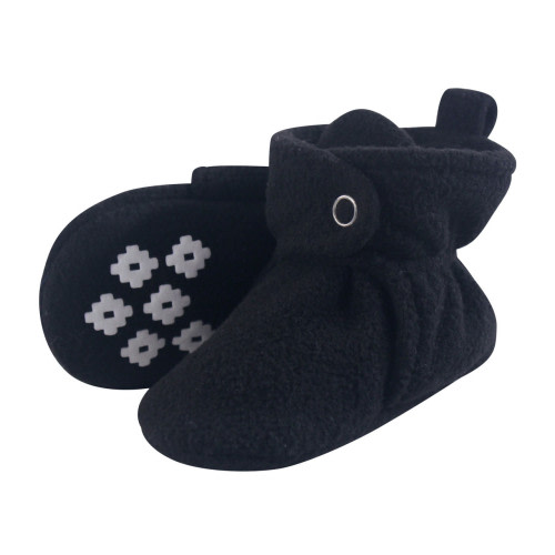 Little Treasure Cozy Fleece Booties, Black
