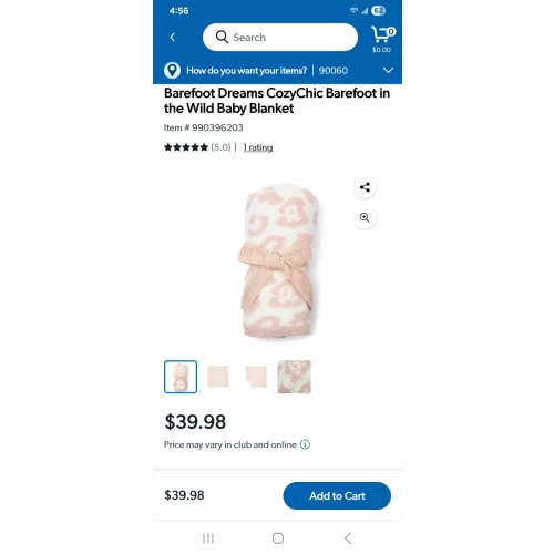 Barefoot Dreams CozyChic Barefoot in the Wild Baby Blanket - Samsclub.com