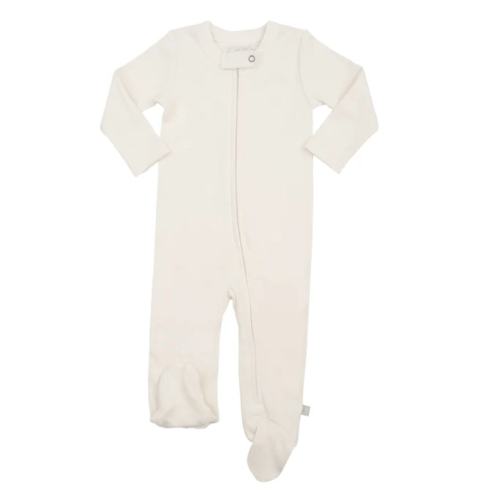 Baby Footie - Ivory | 100% Organic - Finn + Emma