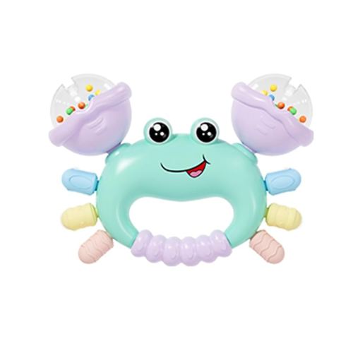 Baby Crab Rattle Toy - ABS Material, Handheld Crab Shaped Toy for Infants, Early Education Grip & Smart Toy for Newborn Boys and Girls(345A) (Green)