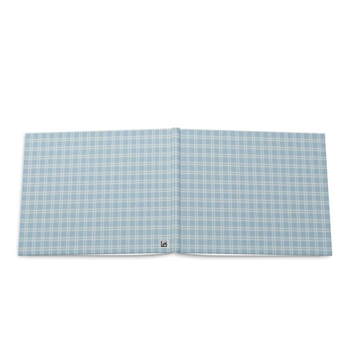 Blue Plaid Hardcover Scrapbook, Bridal Shower Guest Book