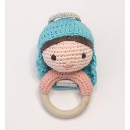 Blessed Mother Baby Rattle-Handmade Pima Cotton