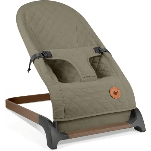 ANGELBLISS Baby Bouncer, Portable Bouncer Seat for Babies, Infants Bouncy Seat with Cotton Fabric, Natural Vibrations (Green)
