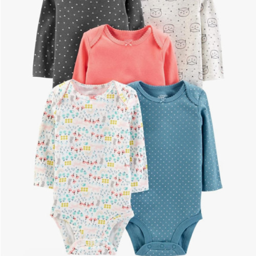 Simple Joys by Carter's baby-girls 5-pack Long-sleeve Bodysuit