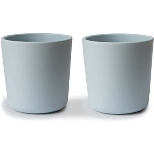mushie Dinnerware Cups For Kids | Made in Denmark, Set of 2 (Powder Blue)