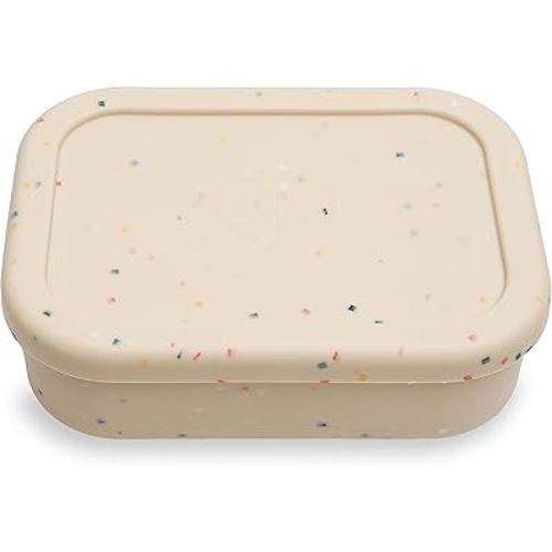 Ullabelle Leak Proof Bento Box Food-Grade Silicone Bento, BPA, Phthalate, Lead, & PVC Free - Bento Lunch Box for Daycare, Kids, & Adults - Leak Resistant Sets With Lids Snack Box Container (Beige)