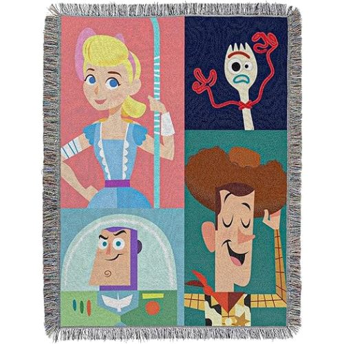 Northwest Toy Story Woody My New Toys Woven Tapestry Throw Blanket, 48" x 60"