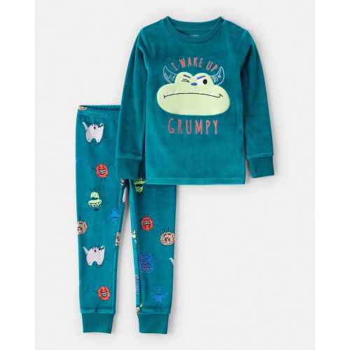 Toddler Boy Monster DreamPlush Snug Fit 2-Piece Pajamas - Teal | Carter's