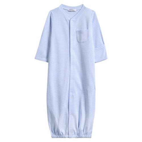 Stripes Convertible Pima Cotton Gown, Small