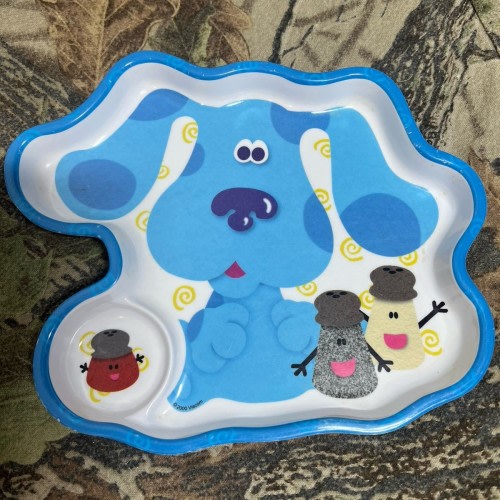 VTG 2000 Blues Clues 3D Divided Plate Toddler Character Zak Nickelodeon Kids TV