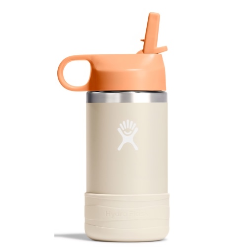 Hydro Flask Kids' Wide-Mouth Vacuum Water Bottle with Straw Cap and Bottle Boot - 12 fl. oz.