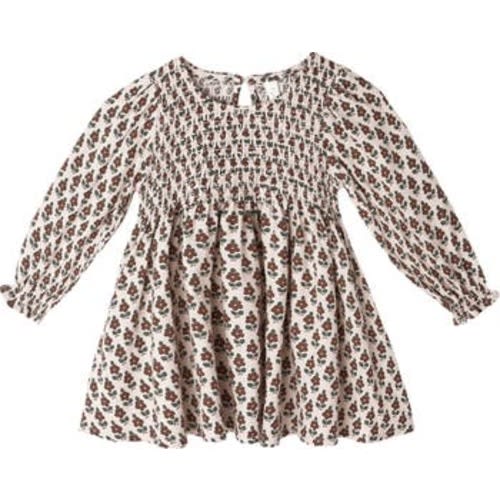 Capri Harvest Floral Smocked Linen Blend Dress, 3-6M