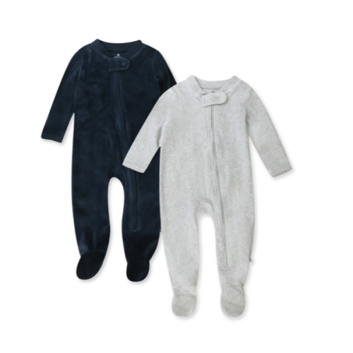 2-Pack Organic Cotton Velour Sleep & Plays | Honest Baby Clothing