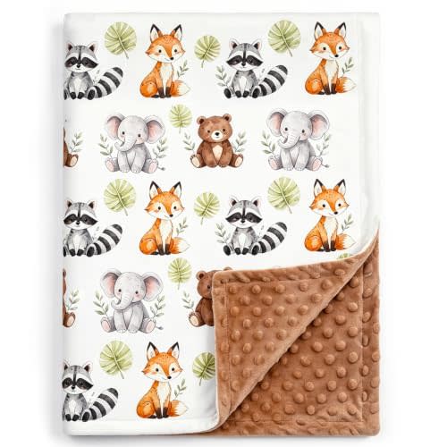 Baby Blanket Essentials for Newborn Baby Girl Boy Gifts Stuff Nursery Decor | Animal Baby Receiving Blankets Necessities Swaddle Toddler Blankets for Newborns Baby Shower Gifts for Girls Boys 30''X40''