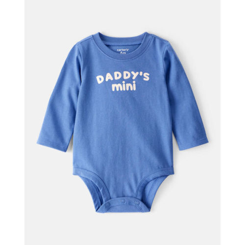 “Daddy's Mini" Cotton Long-Sleeve Graphic Bodysuit