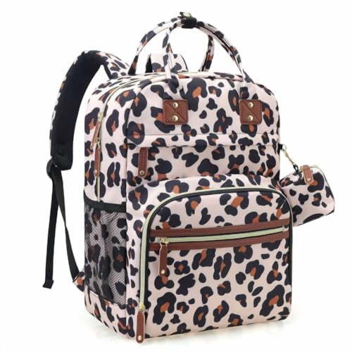 Diaper Bag Backpack, Baby Essentials Travel Tote Bag, Multi function Waterproof Backpacks, Travel Essentials with Stroller Straps & Pacifier Case - Grey