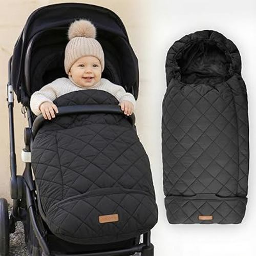 Warm and Cozy Winter Stroller Cover for Baby - Waterproof Bunting Bag with Soft Fleece Lining and Universal Fit for Strollers - Protective Footmuff Blanket for Ultimate Comfort in Wind, Rain & Snow