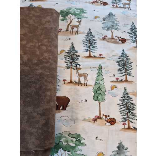 Handmade Woodland Baby Blanket: Forest Animals Receiving Blanket