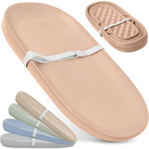 Jool Baby Waterproof Baby Changing Pad - Easy to Clean, Lightweight & Portable - Large Foam Cushion for Comfort (Peach)