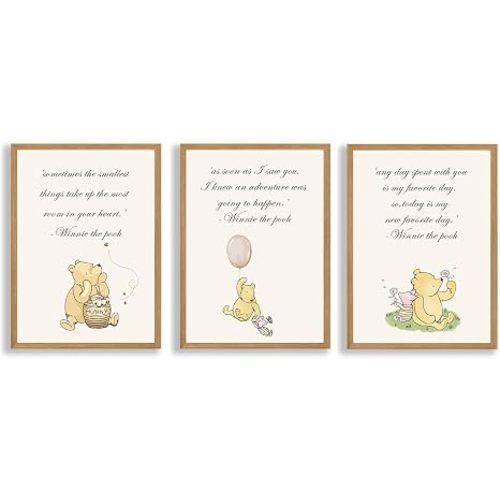 4PCS Nursery Baby - Winnie Nursery Decor Posters