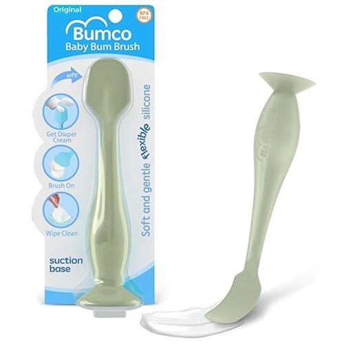 Bumco Diaper Cream Spatula - BPA-Free Diaper Bag Essentials, Soft Butt Spatula Baby, Mom-Invented Butt Paste Spatula, Bumco Diaper Cream Spatula, Flexible Diaper Cream Applicator, Baby Bum Brush