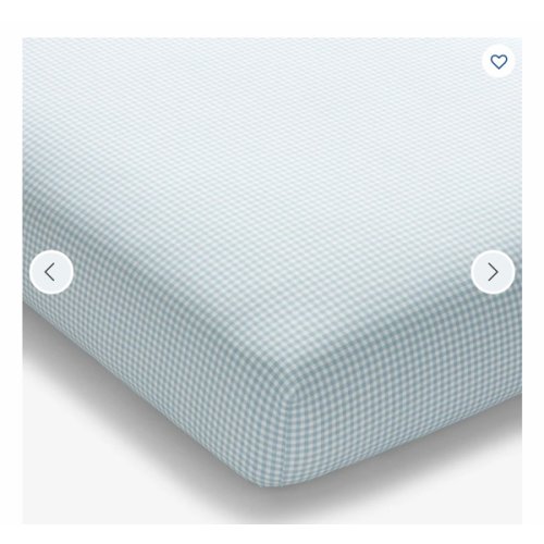 Ditsy Gingham Organic Cotton Crib Sheet | The Company Store | Blue