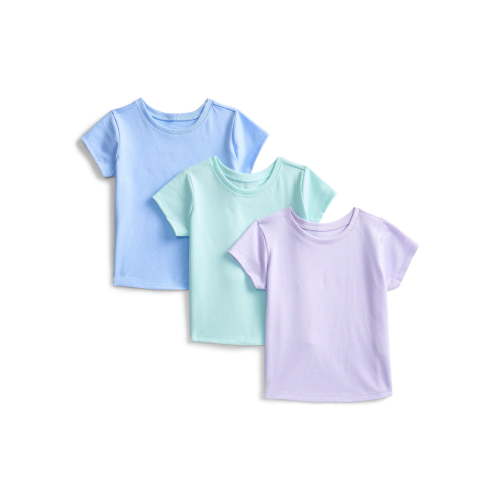 Wonder Nation Baby Girls Short Sleeve Tees, 3-Pack, Sizes 0-24 Months
