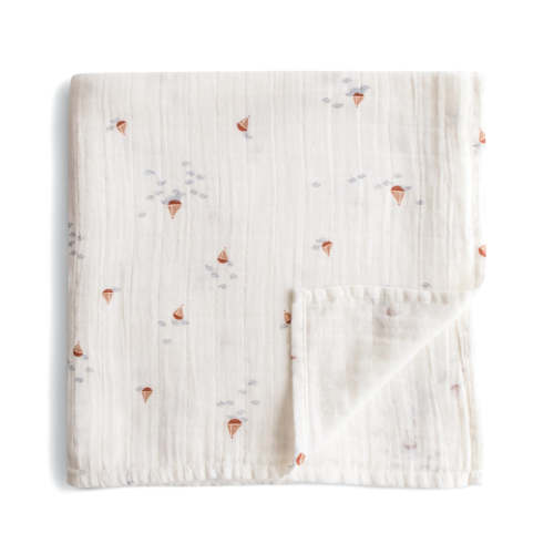 Mushie Organic Cotton Baby Muslin Swaddle Blanket