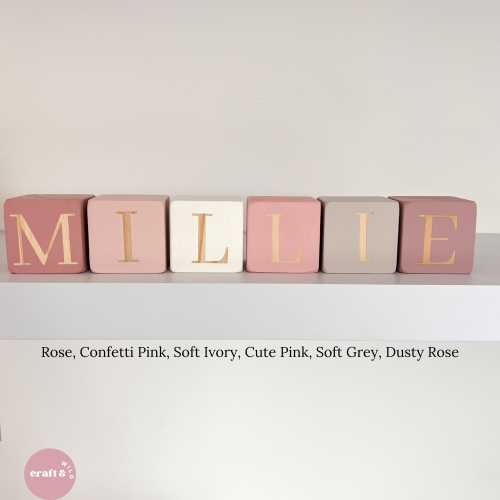 Personalized Wooden Name Blocks: Custom Nursery Decor