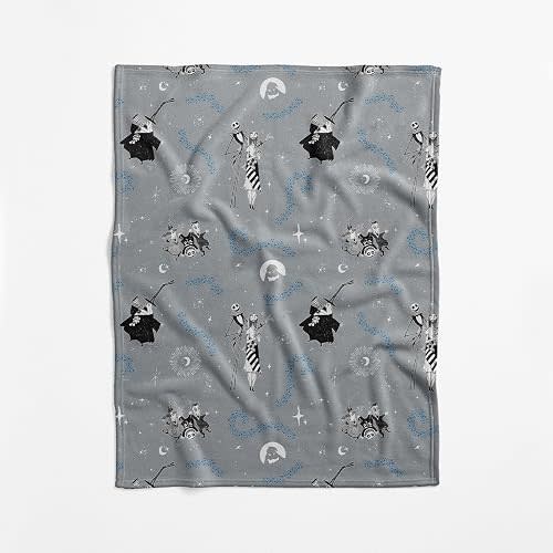 Disney Nightmare Before Christmas Silky Soft Swaddle Blanket – 40 x 50 Inch Lightweight Cozy Throw – Soft 100% Polyester Baby Blanket for Nursery, Travel, or Naptime